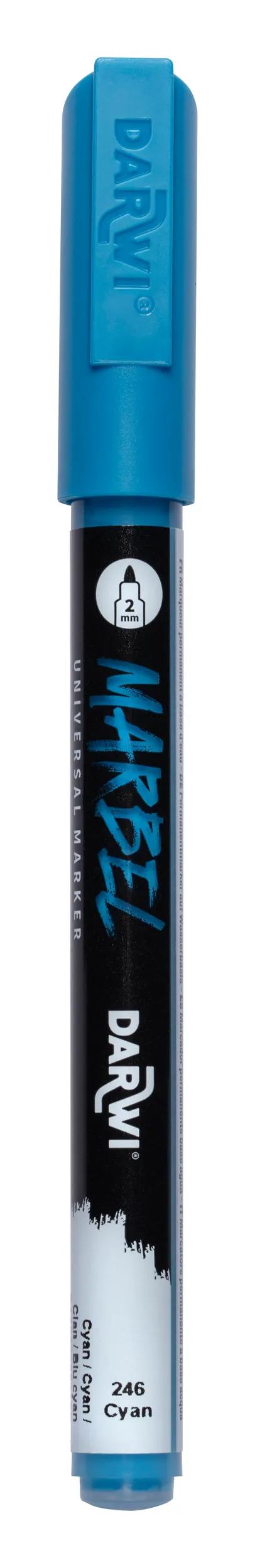 MARBEL Universal Marker Pointe Conique Fine 2mm - Cyan 246 (Pack x6)
