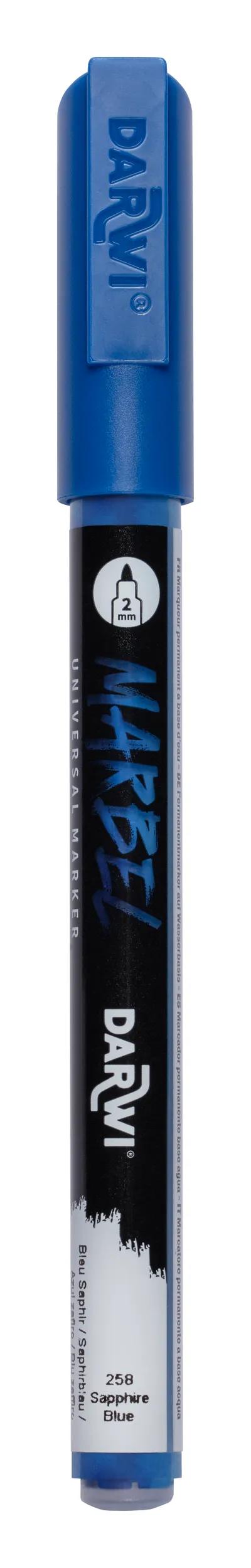 MARBEL Universal Marker Pointe Conique Fine 2mm - Sapphire Blue 258 (Pack x6)