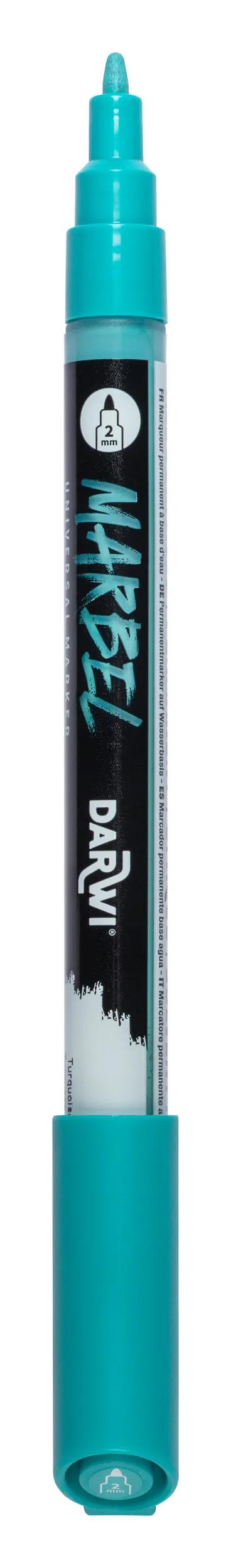 MARBEL Universal Marker Pointe Conique Fine 2mm - Turquoise 260 (Pack x6)
