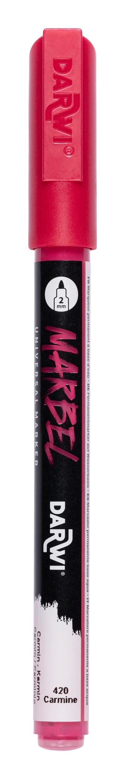 MARBEL Universal Marker Pointe Conique Fine 2mm - Carmin 420 (Pack x6)