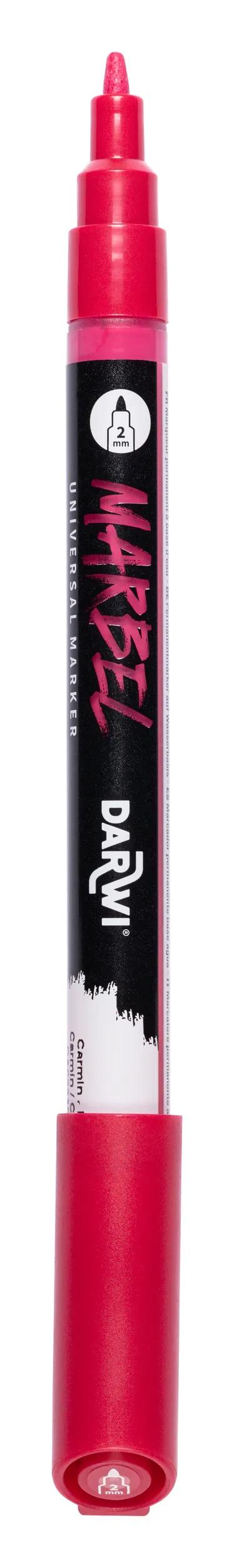 MARBEL Universal Marker Pointe Conique Fine 2mm - Carmin 420 (Pack x6)
