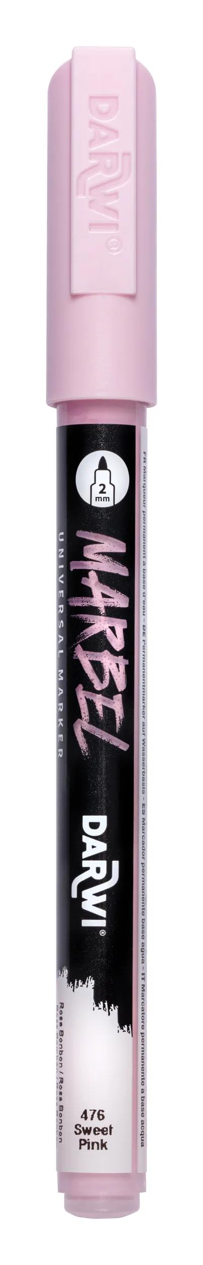 MARBEL Universal Marker Pointe Conique Fine 2mm - Rose bonbon 476 (Pack x6)
