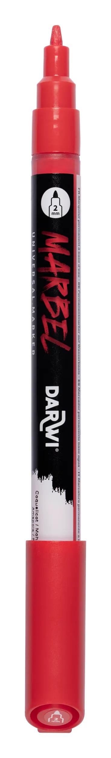 MARBEL Universal Marker Pointe Conique Fine 2mm - Coquelicot 480 (Pack x6)