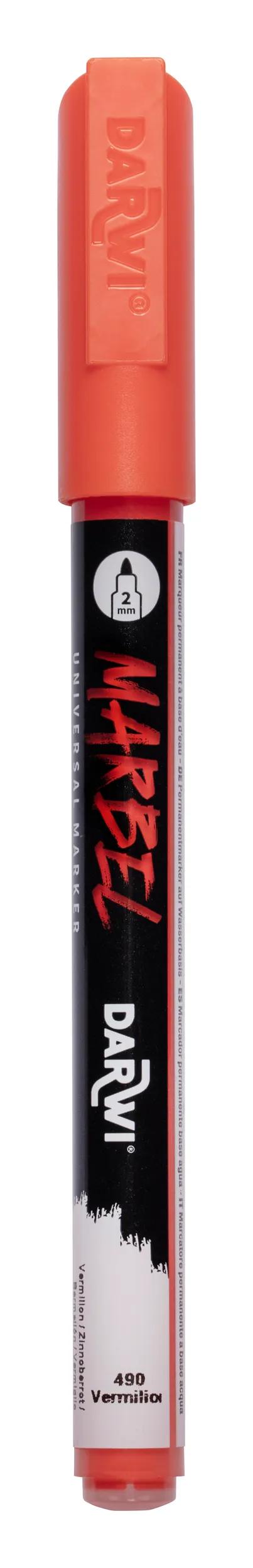 MARBEL Universal Marker Pointe Conique Fine 2mm - vermillon 490 (Pack x6)