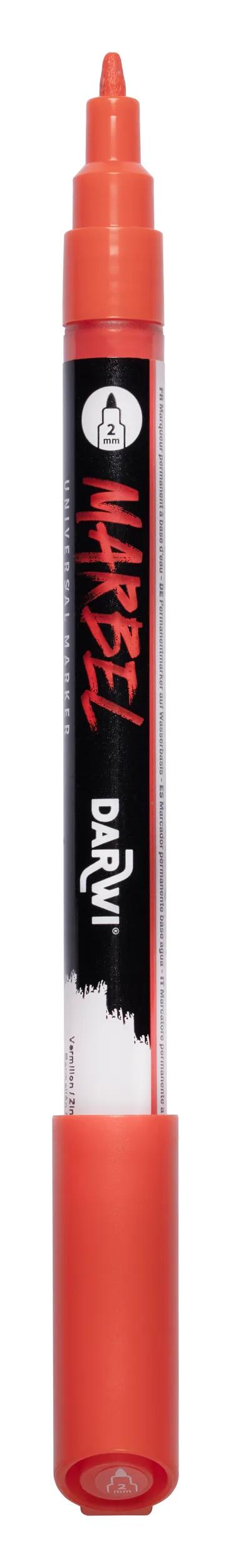 MARBEL Universal Marker Pointe Conique Fine 2mm - vermillon 490 (Pack x6)