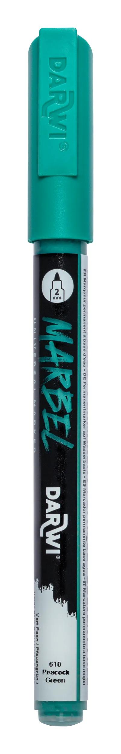MARBEL Universal Marker Pointe Conique Fine 2mm - Peacock green 610 (Pack x6)