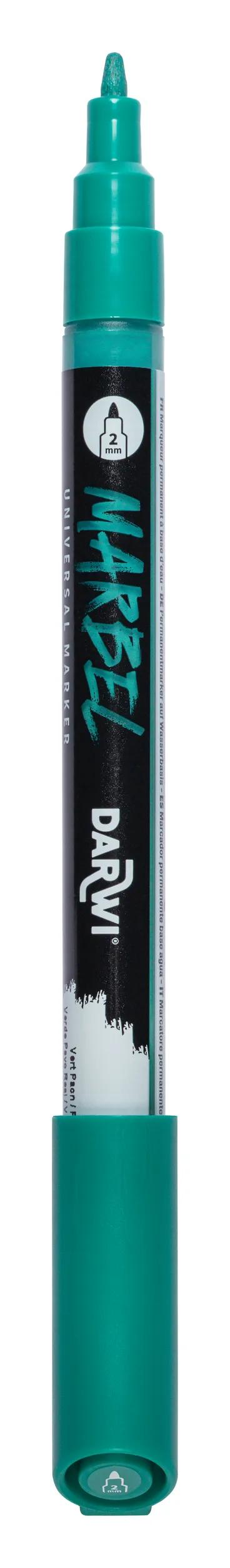 MARBEL Universal Marker Pointe Conique Fine 2mm - Peacock green 610 (Pack x6)