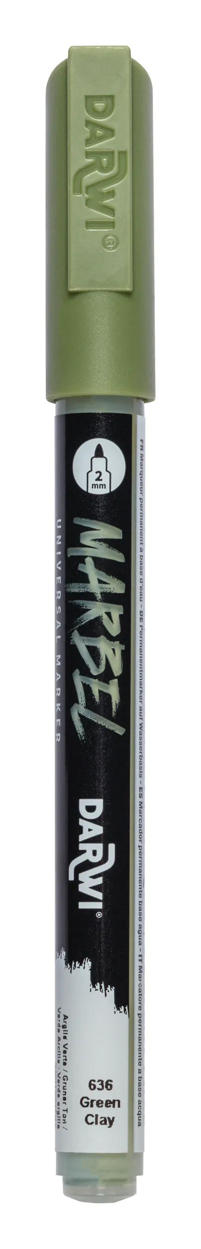 MARBEL Universal Marker Pointe Conique Fine 2mm - Green Clay 636 (Pack x6)
