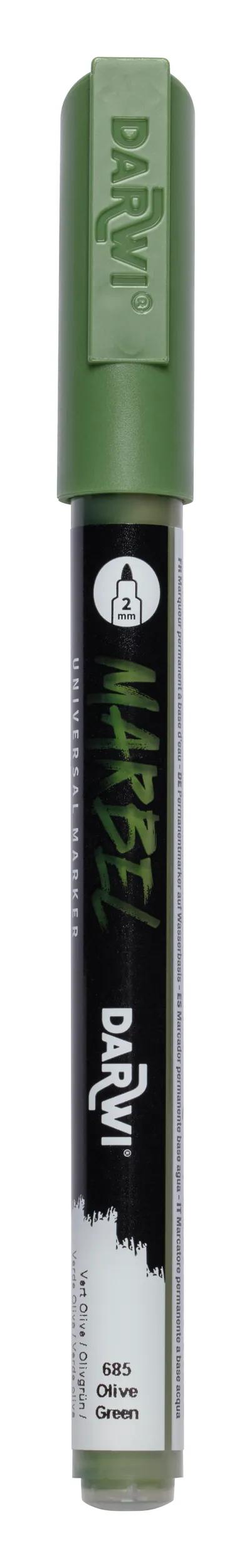 MARBEL Universal Marker Pointe Conique Fine 2mm - Olive green 685 (Pack x6)