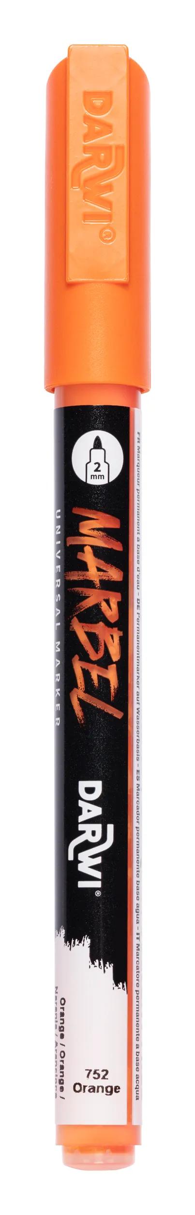 MARBEL Universal Marker Pointe Conique Fine 2mm - Orange 752 (Pack x6)