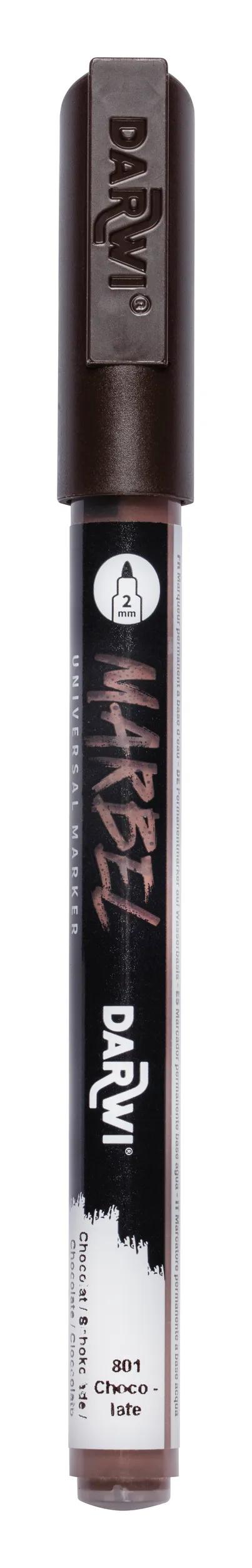 MARBEL Universal Marker Pointe Conique Fine 2mm - Chocolate 801 (Pack x6)