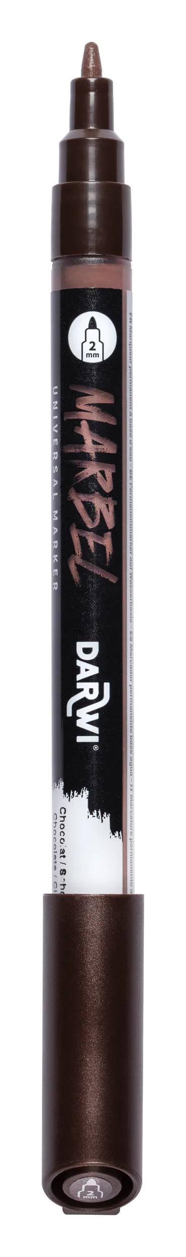 MARBEL Universal Marker Pointe Conique Fine 2mm - Chocolate 801 (Pack x6)