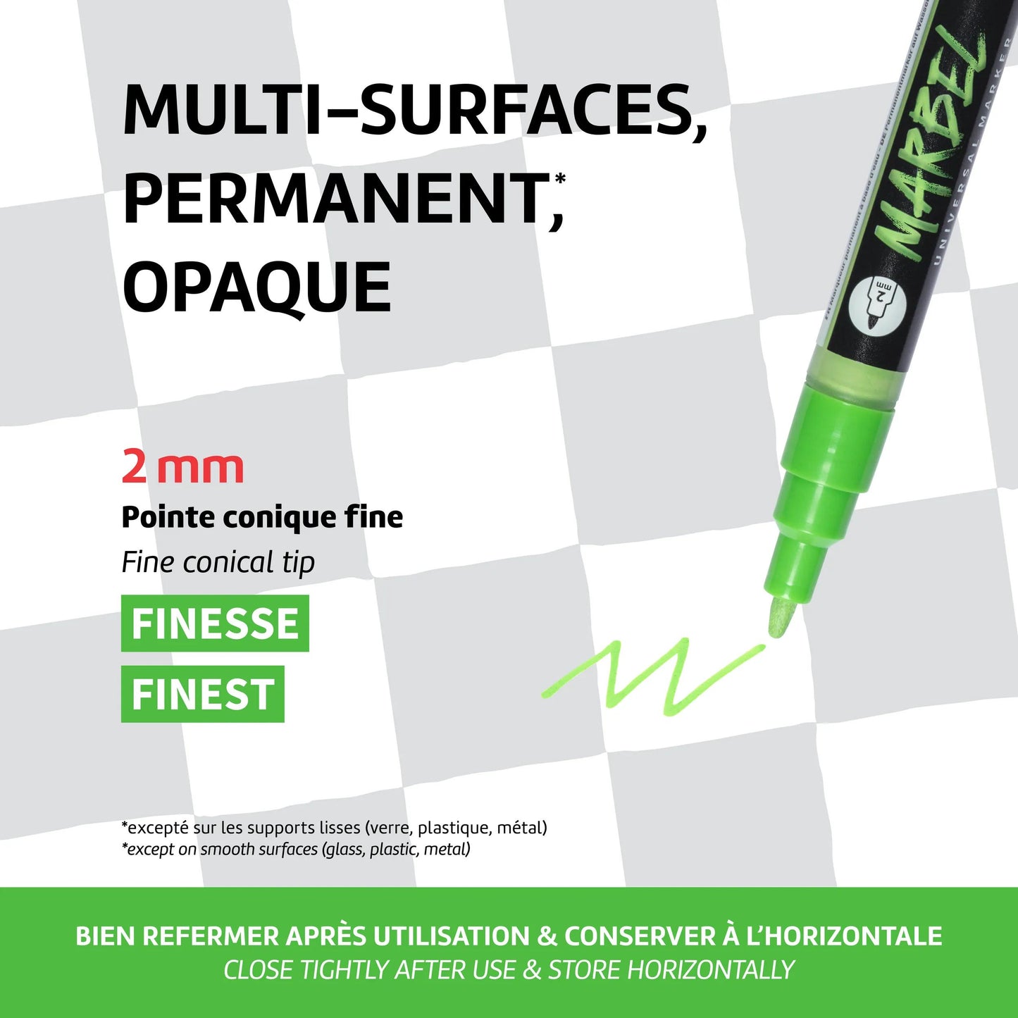 MARBEL Universal Marker Pointe Conique Fine 2mm - Light Lilac 932 (Pack x6)