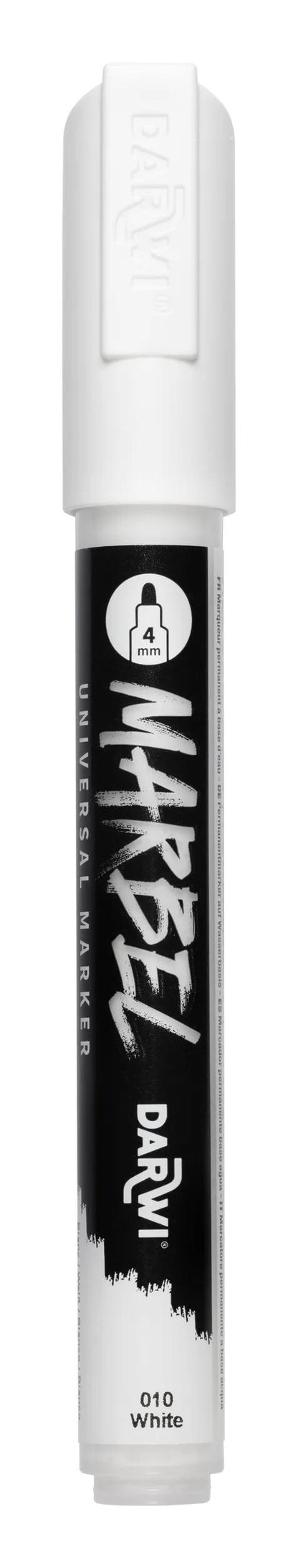 MARBEL Universal Pointe Ronde Medium 4mm marker - White 010 (Pack x6)