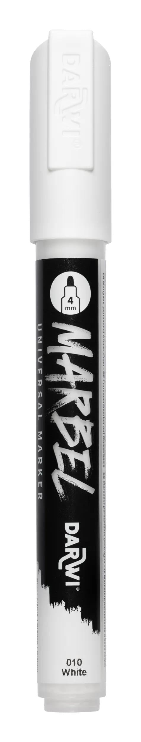 MARBEL Universal Pointe Ronde Medium 4mm marker - White 010 (Pack x6)