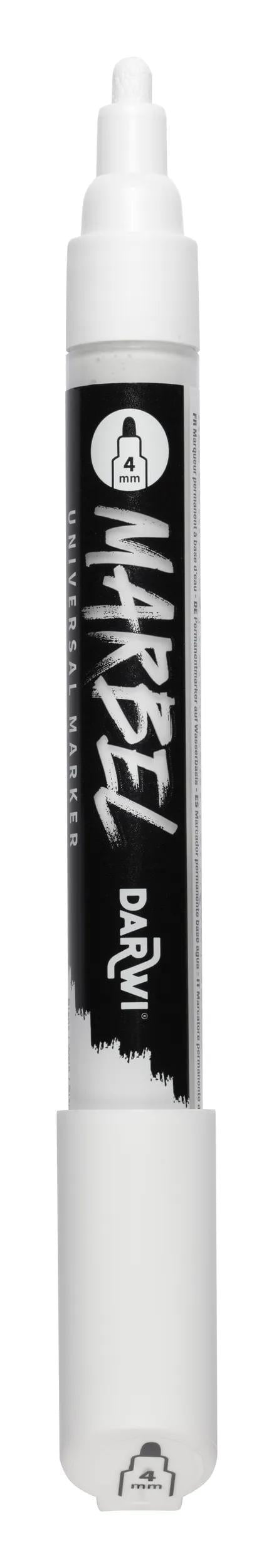 MARBEL Universal Pointe Ronde Medium 4mm marker - White 010 (Pack x6)