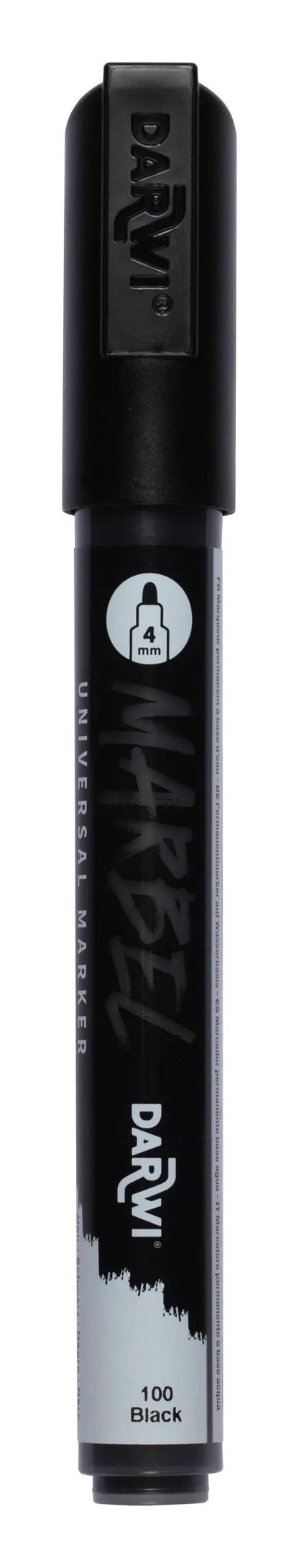 MARBEL Universal Pointe Ronde Medium 4mm marker - Black 100 (Pack x6)