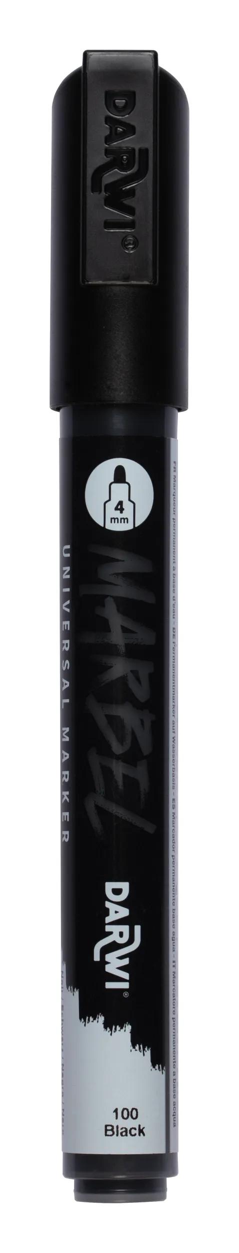 MARBEL Universal Pointe Ronde Medium 4mm marker - Black 100 (Pack x6)