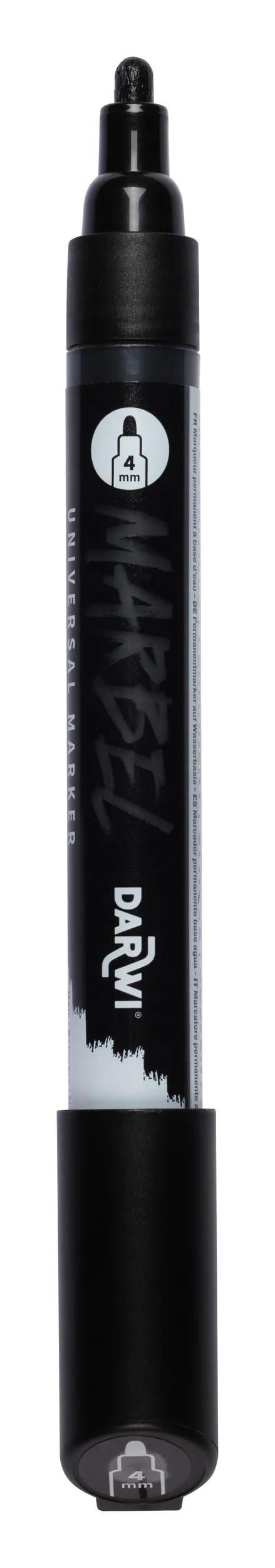 MARBEL Universal Pointe Ronde Medium 4mm marker - Black 100 (Pack x6)