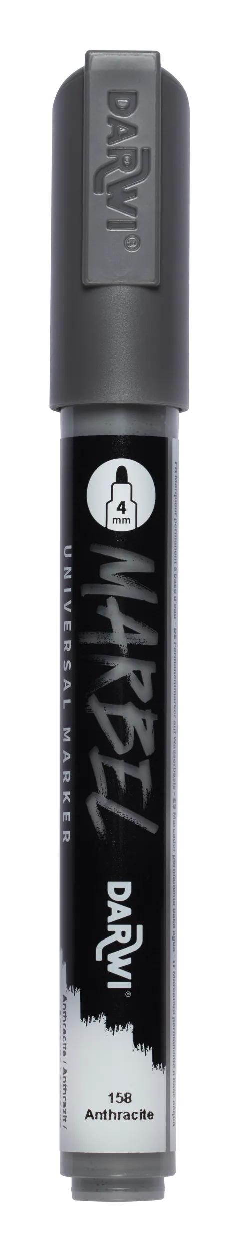 MARBEL Universal Point Round Marker Medium 4mm - Anthracite 158 (Pack x6)