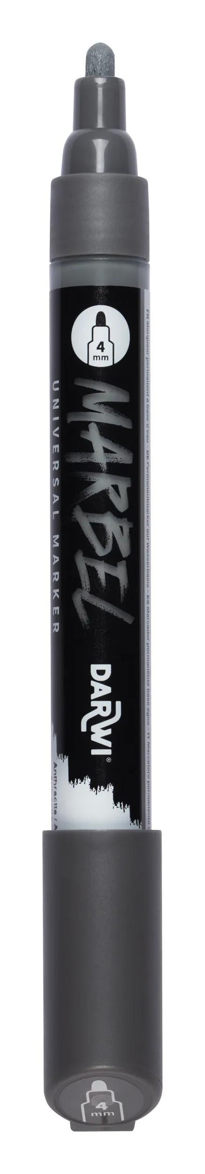 MARBEL Universal Point Round Marker Medium 4mm - Anthracite 158 (Pack x6)