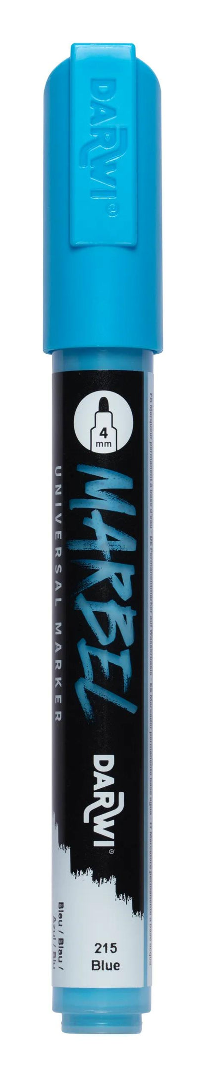 MARBEL Universal Point Round Marker Medium 4mm - Blue 215 (Pack x6)