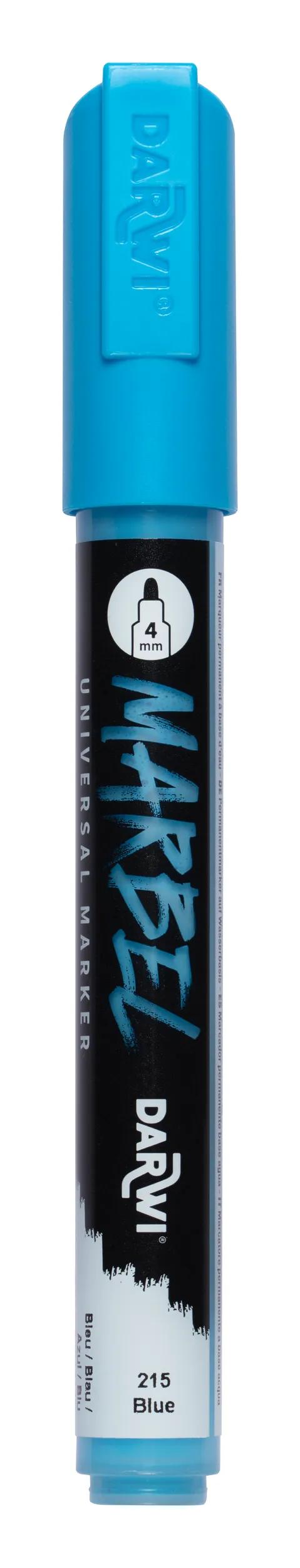 MARBEL Universal Point Round Marker Medium 4mm - Blue 215 (Pack x6)