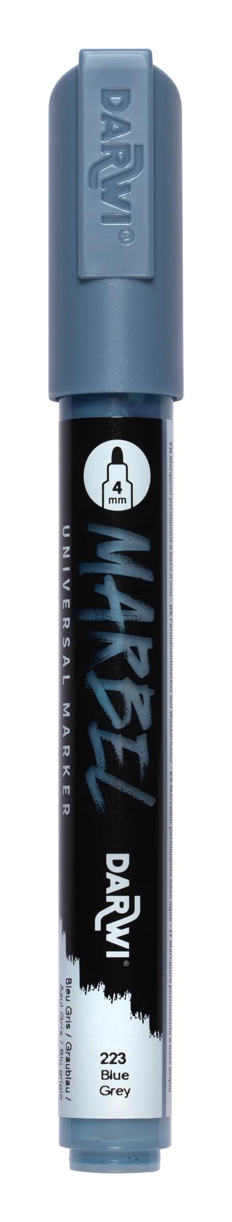 MARBEL Universal Point Round Marker Medium 4mm - Grey Blue 223 (Pack x6)