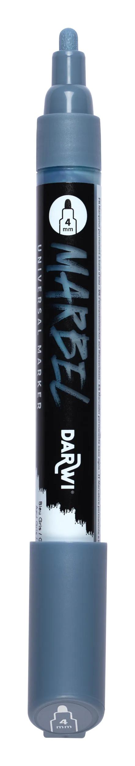 MARBEL Universal Point Round Marker Medium 4mm - Grey Blue 223 (Pack x6)