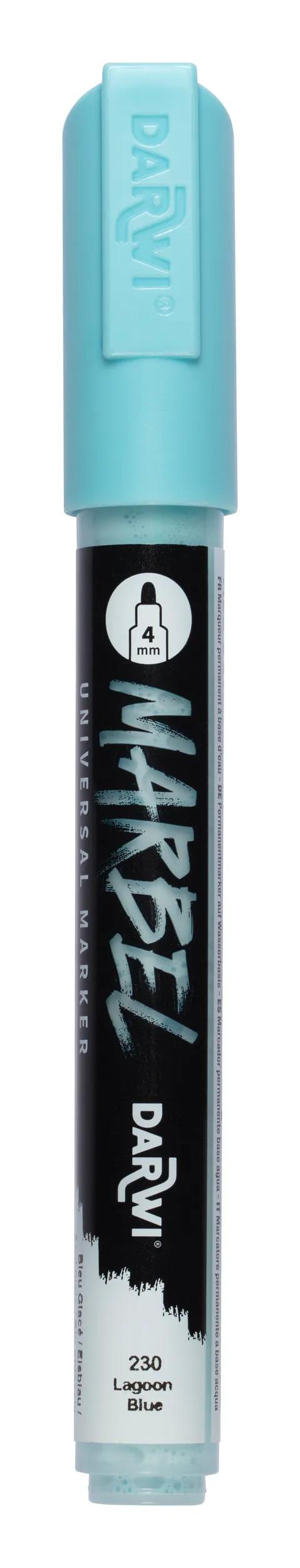 MARBEL Universal Point Round Marker Medium 4mm - Ice Blue 230 (Pack x6)