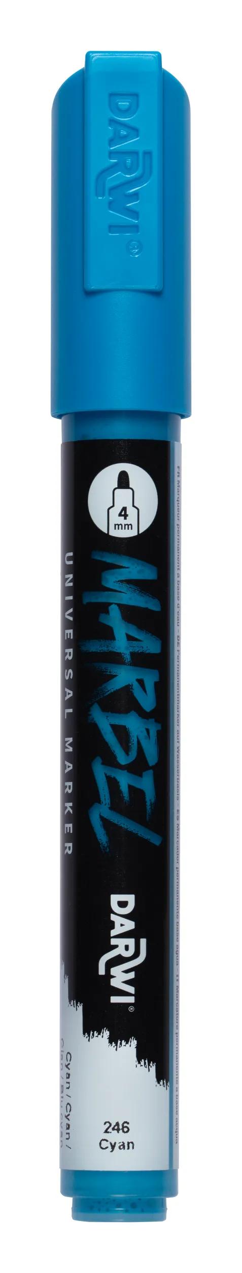 MARBEL Universal Pointe Ronde Medium 4mm marker - Cyan 246 (Pack x6)