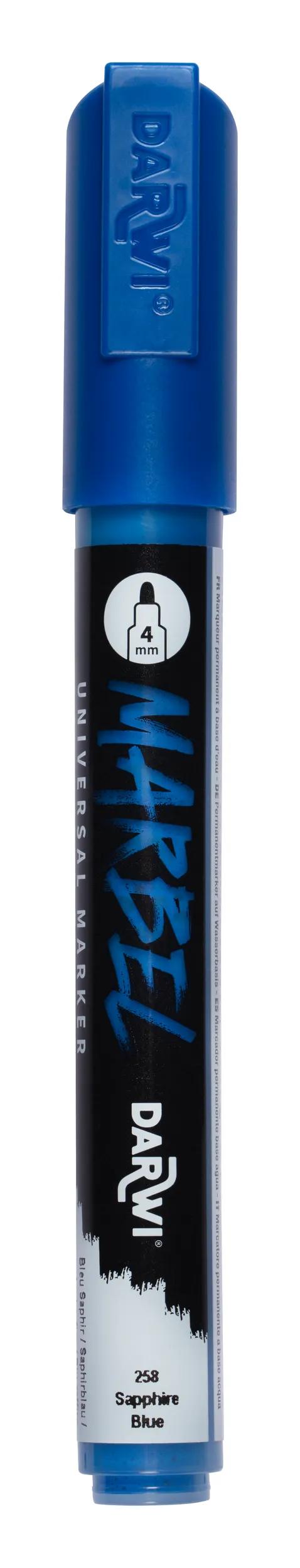 MARBEL Universal Point Round Marker Medium 4mm - Sapphire blue 258 (Pack x6)