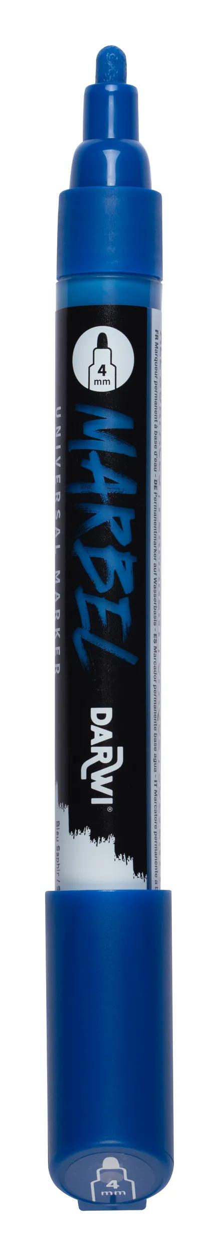 MARBEL Universal Point Round Marker Medium 4mm - Sapphire blue 258 (Pack x6)