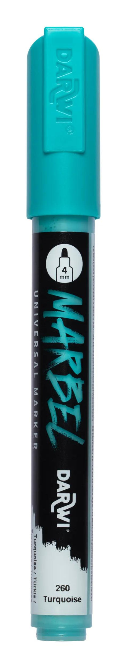 MARBEL Universal Pointe Ronde Medium 4mm marker - Turquoise 260 (Pack x6)