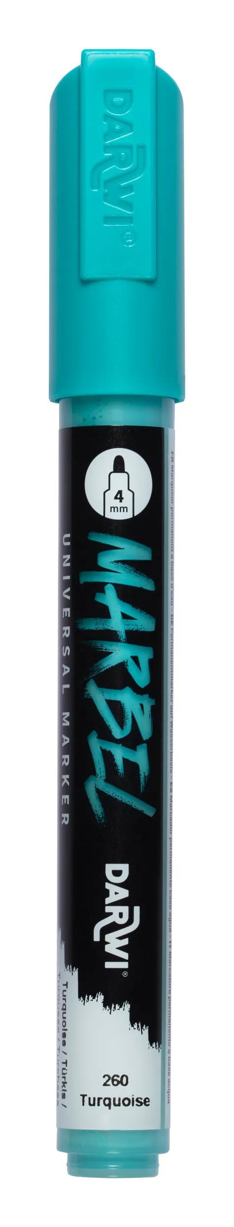 MARBEL Universal Pointe Ronde Medium 4mm marker - Turquoise 260 (Pack x6)