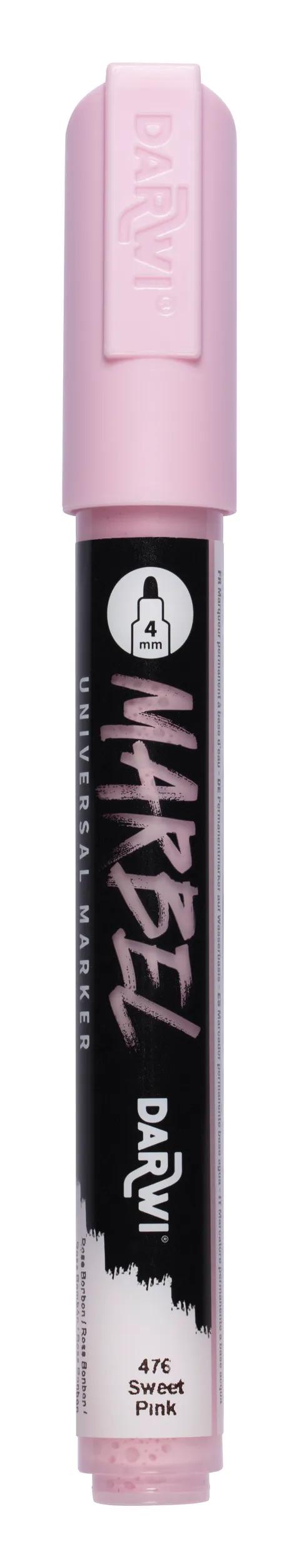 MARBEL Universal Pointe Ronde Medium 4mm marker - Rose bonbon 476 (Pack x6)