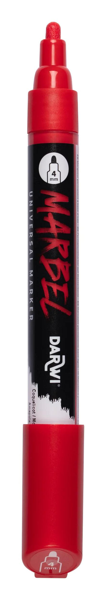 MARBEL Universal Marker Punkt rund Medium 4mm - Coquelicot (Paket x6)