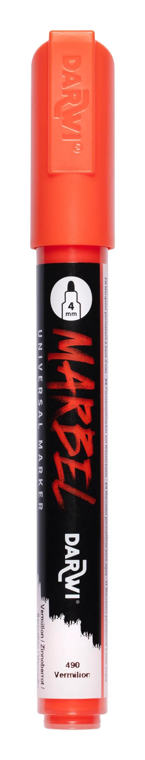 MARBEL Universal Pointe Ronde Medium 4mm marker - vermillon 490 (Pack x6)