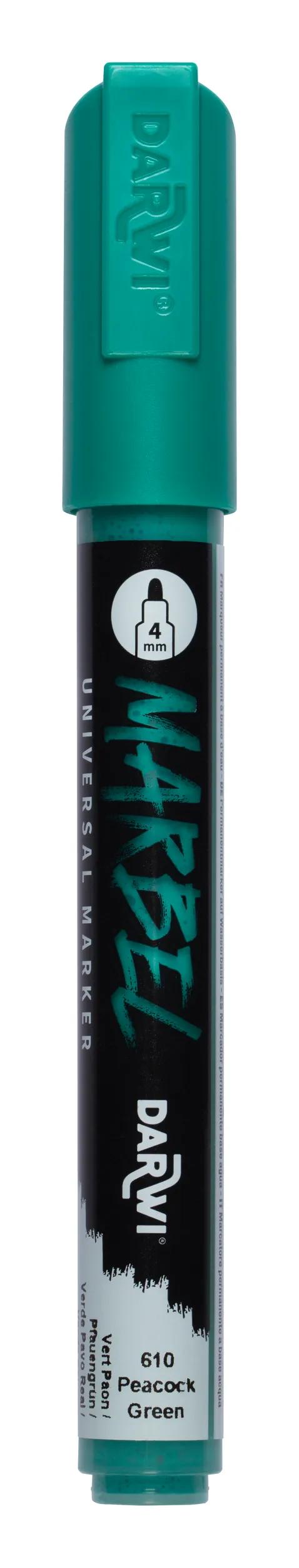MARBEL Universal Point Round Marker Medium 4mm - Peacock green 610 (Pack x6)