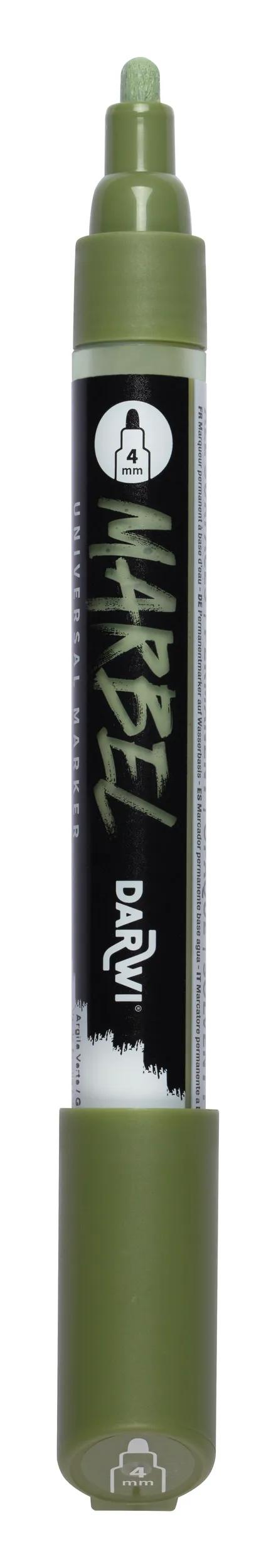 MARBEL Universal Point Round Marker Medium 4mm - Green Clay 636 (Pack x6)