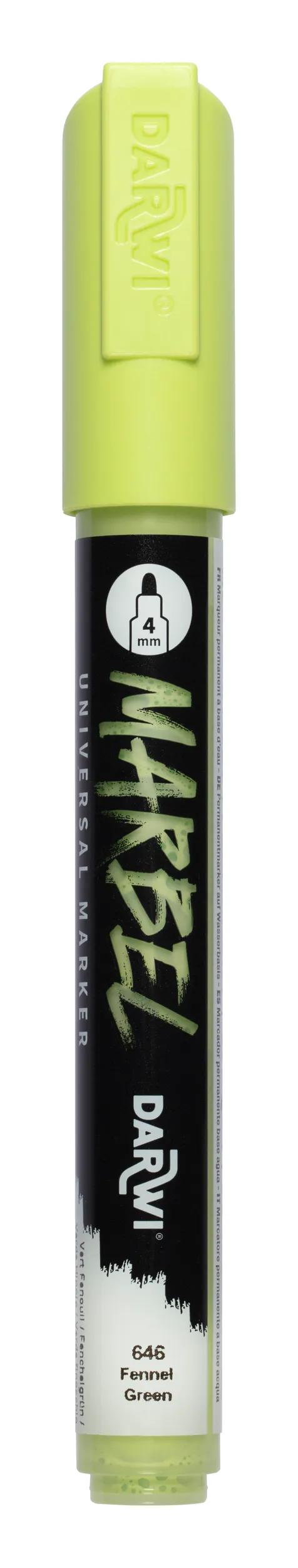 MARBEL Universal Point Round Marker Medium 4mm - Fennel green 646 (Pack x6)