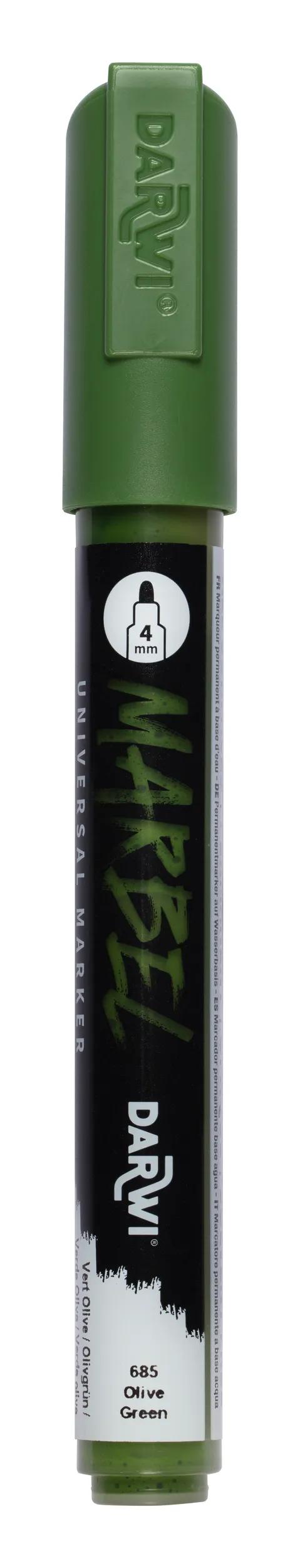 MARBEL Universal Point Round Marker Medium 4mm - Olive green 685 (Pack x6)