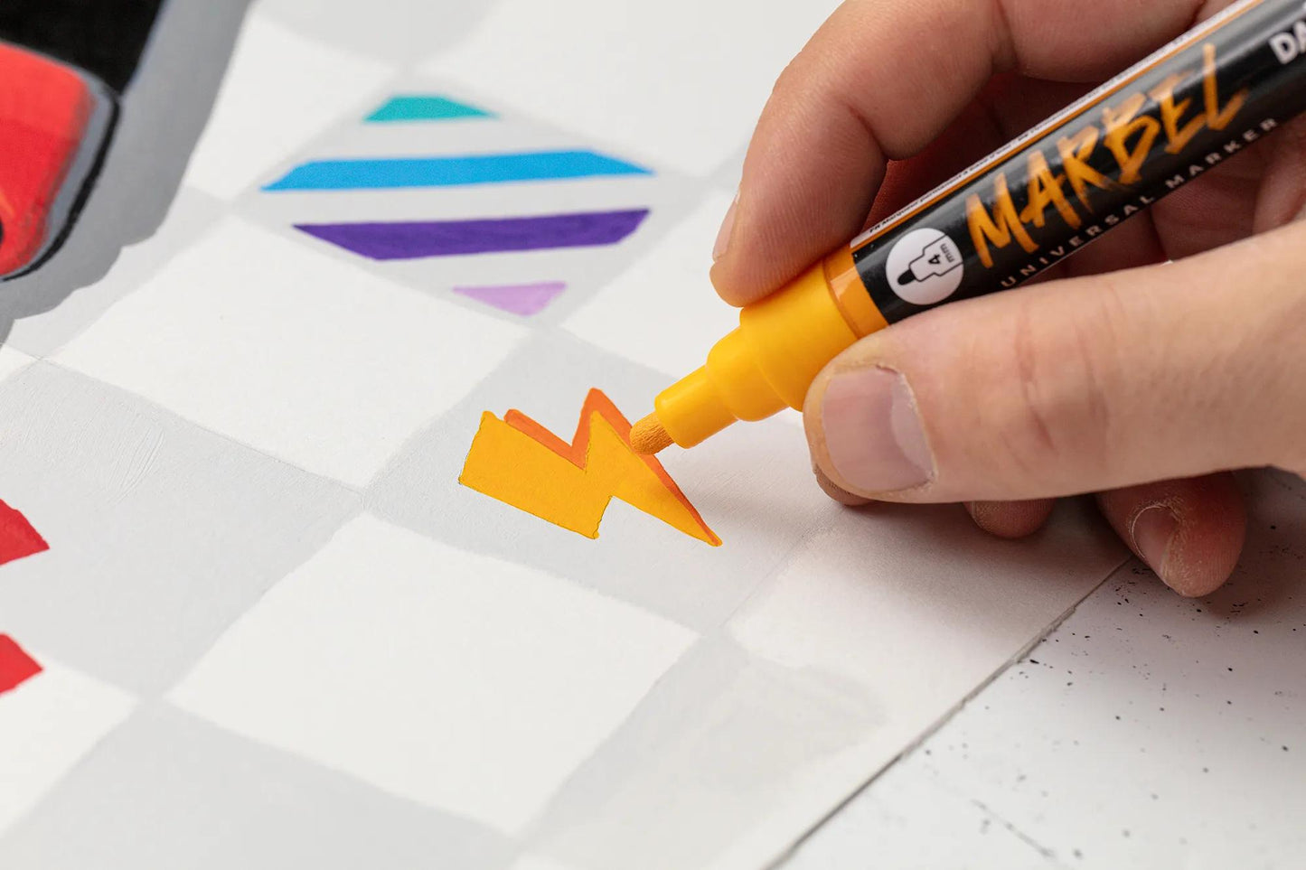 MARBEL Universal Pointe Ronde Medium 4mm marker - Mango 754 (Pack x6)