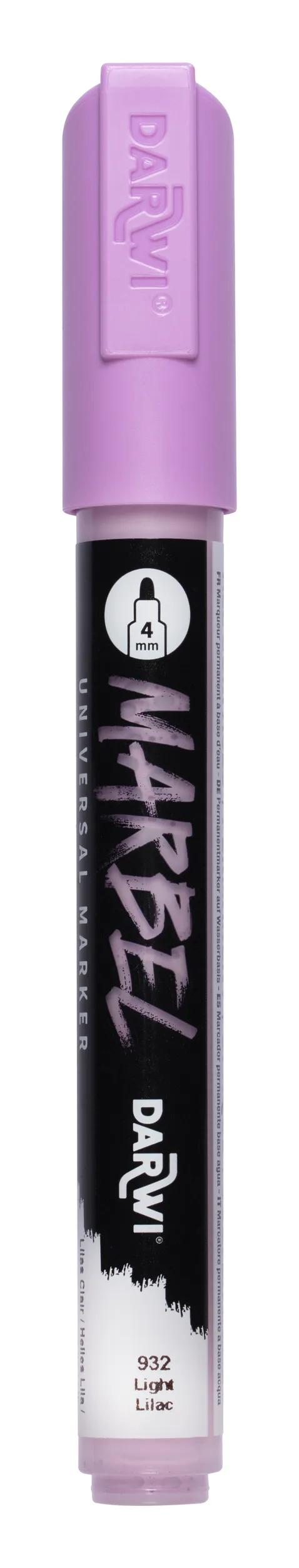 MARBEL Universal Point Round Marker Medium 4mm - Light Lilac 932 (Pack x6)