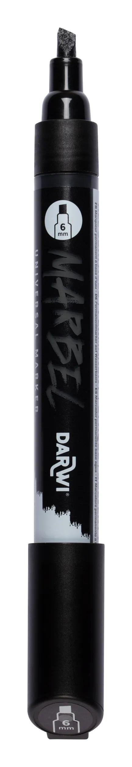 MARBEL Universal Marker Pointe Biseau Medium 6mm - Black 100 (Pack x6)