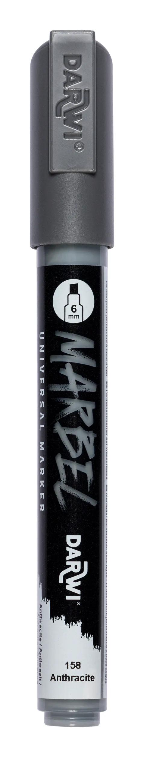 MARBEL Universal Marker Pointe Biseau Medium 6mm - Anthracite 158 (Pack x6)