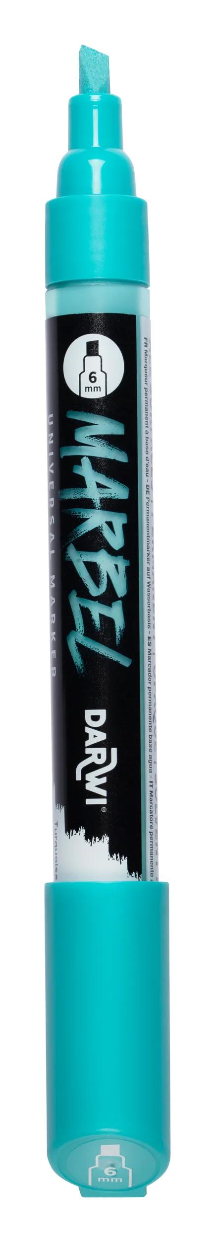MARBEL Universal Marker Pointe Biseau Medium 6mm - Turquoise 260 (Pack x6)