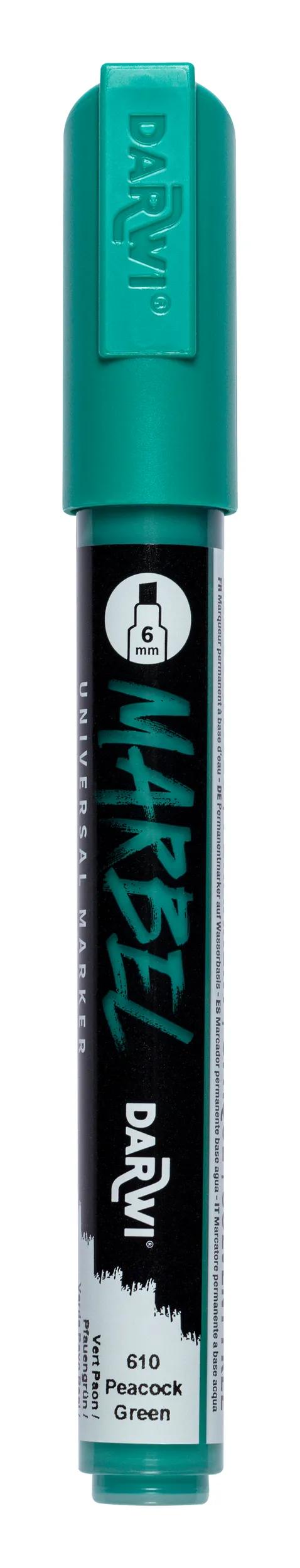 MARBEL Universal Marker Pointe Biseau Medium 6mm - Peacock green 610 (Pack x6)