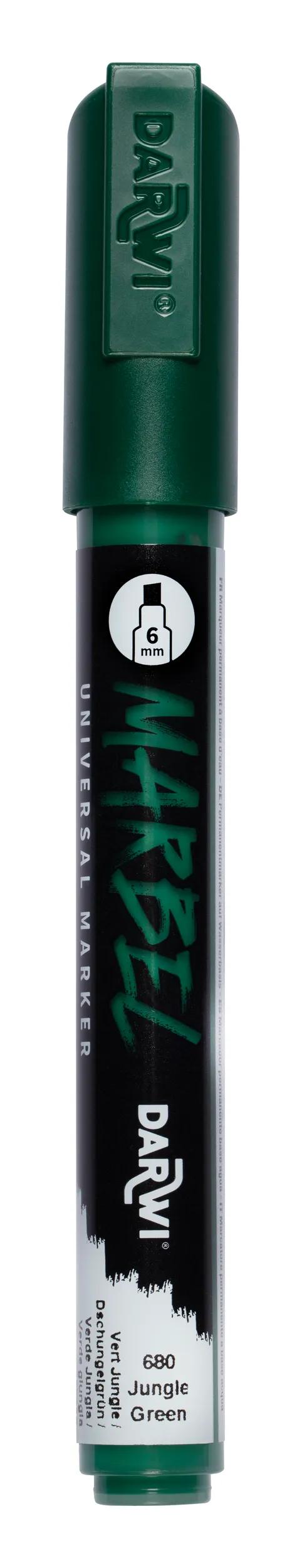 MARBEL Universal Marker Pointe Biseau Medium 6mm - Green jungle 680 (Pack x6)