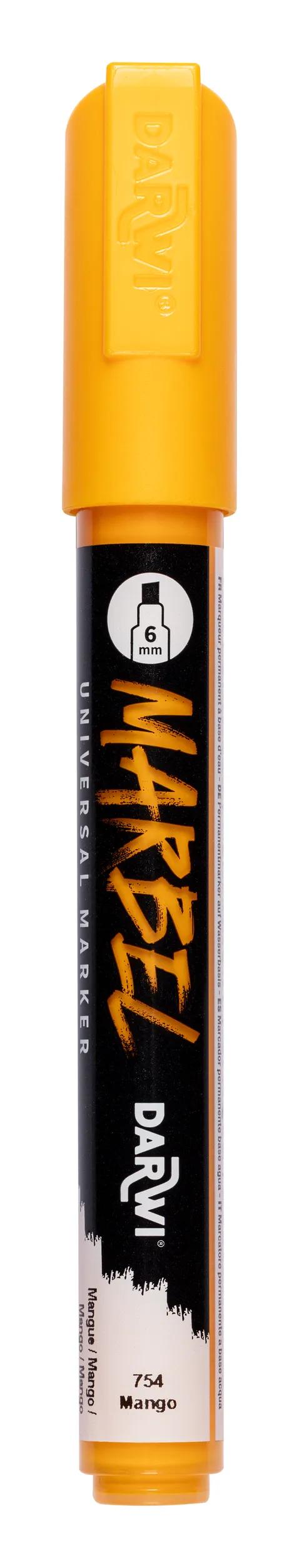MARBEL Universal Marker Pointe Biseau Medium 6mm - Mango 754 (Pack x6)